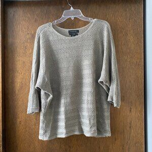 Tahari Dolman Sleeve Linen Summer Sweater Sz LARGE